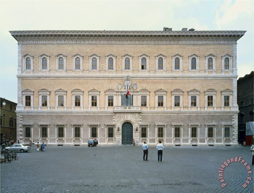 Michelangelo Buonarroti Palazzo Farnese Facade Art Painting