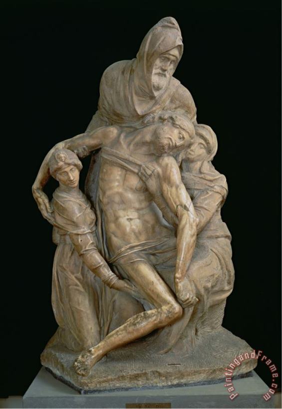 Pieta 1553 painting - Michelangelo Buonarroti Pieta 1553 Art Print