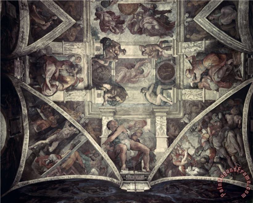 Michelangelo Buonarroti Separation of Light From Darkness Jonah Art Print