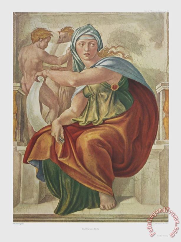 Michelangelo Buonarroti Sibylle of Delphi Art Print