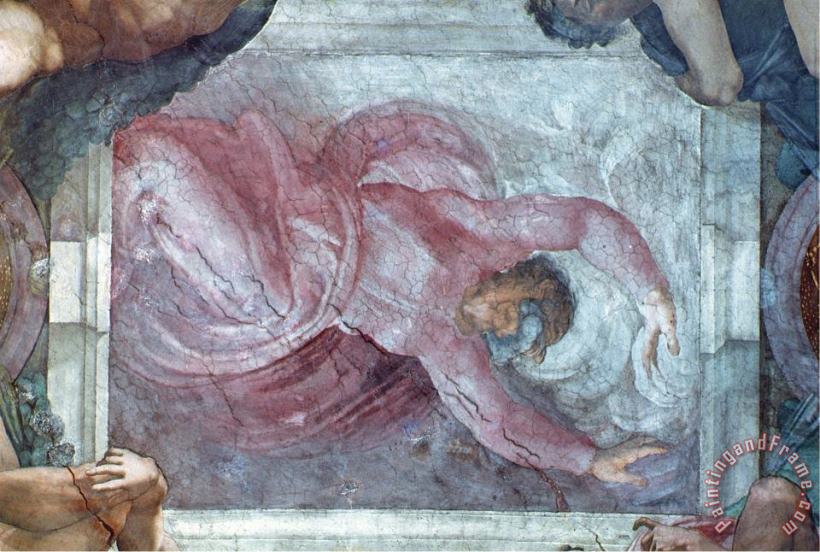 Sistine Chapel Ceiling God Dividing Light From Darkness painting - Michelangelo Buonarroti Sistine Chapel Ceiling God Dividing Light From Darkness Art Print