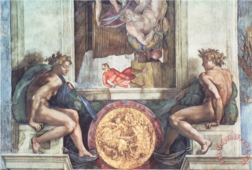 Michelangelo Buonarroti Sistine Chapel Ceiling Ignudi Art Print