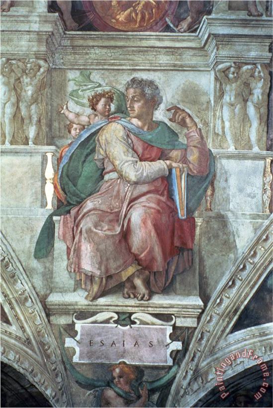 Michelangelo Buonarroti Sistine Chapel Ceiling The Prophet Isaiah Art Painting