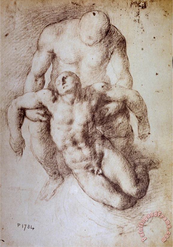 Michelangelo Buonarroti Study for a Deposition Art Painting