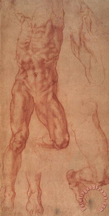 Michelangelo Buonarroti Study for Haman Art Painting