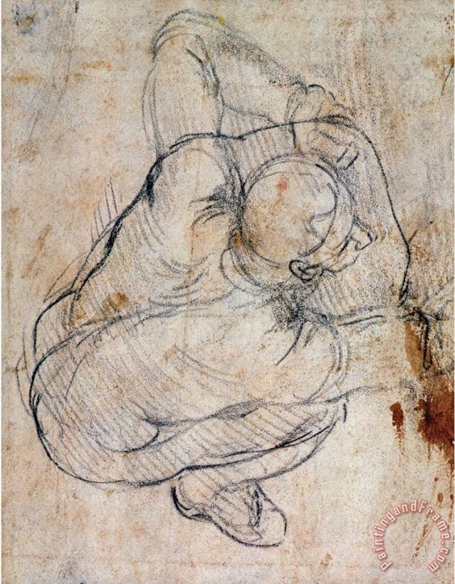 Michelangelo Buonarroti Study for The Last Judgement Art Painting