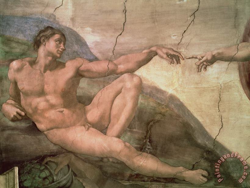 The Creation of Adam painting - Michelangelo Buonarroti The Creation of Adam Art Print