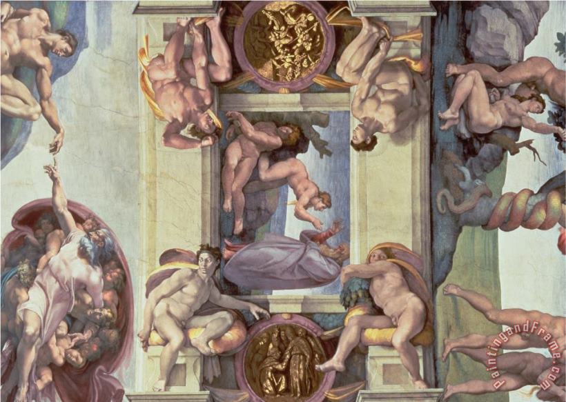 The Creation of Eve painting - Michelangelo Buonarroti The Creation of Eve Art Print