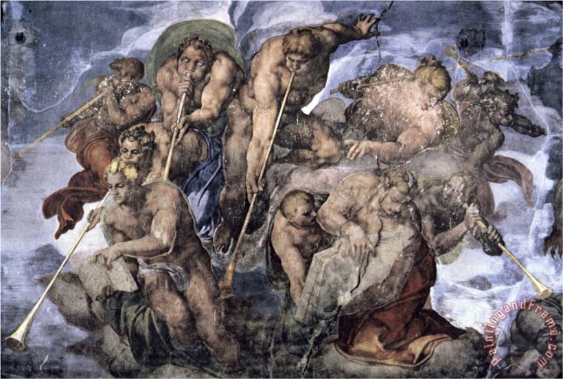 Michelangelo Buonarroti The Detail Last Judgement Art Painting
