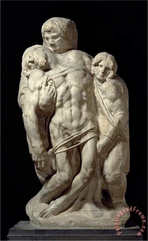 Michelangelo Buonarroti The Palestrina Pieta Art Painting