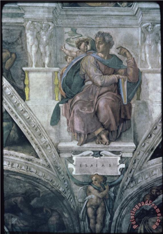 The Prophet Isaiah painting - Michelangelo Buonarroti The Prophet Isaiah Art Print
