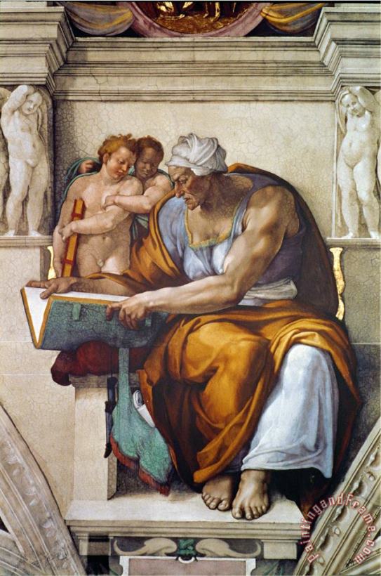 Michelangelo Buonarroti The Sistine Chapel Ceiling Frescos After Restoration The Creation of Adam Art Painting