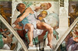 Michelangelo Buonarroti The Sistine Chapel Ceiling Frescos After Restoration The Prophet Jonah