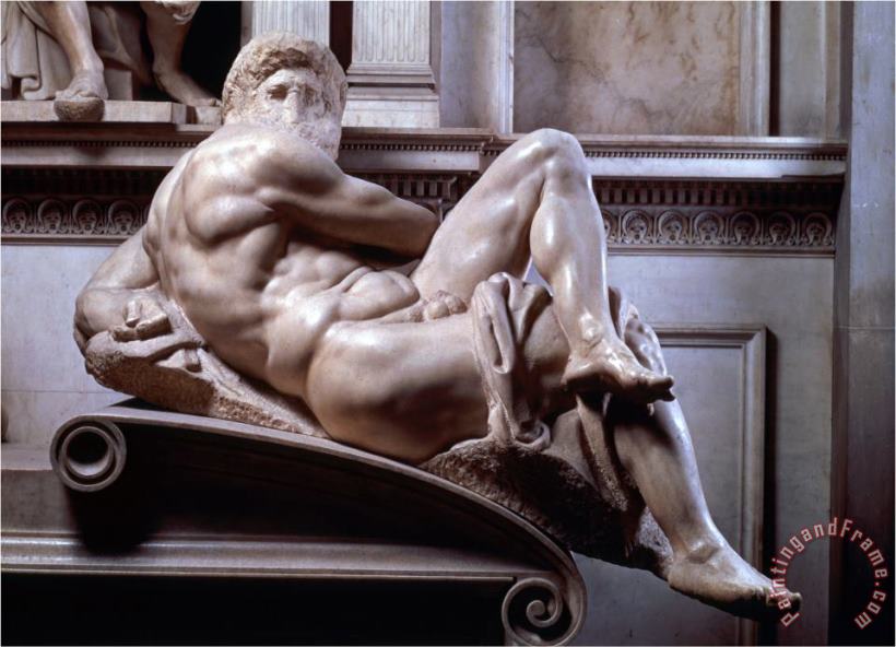 Michelangelo Buonarroti Tomb Of Giuliano De Medici Detail Of Day