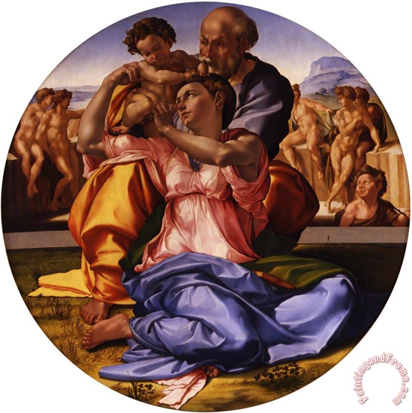 Michelangelo Buonarroti Tondo Doni Art Painting