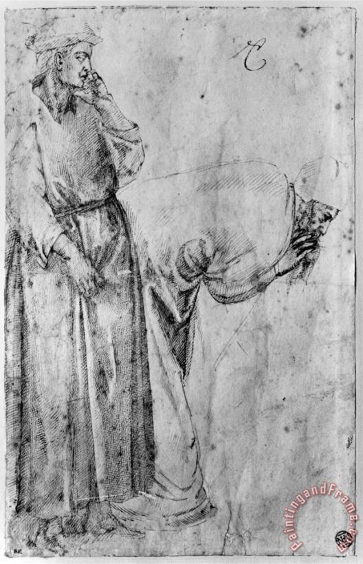 Michelangelo Buonarroti Two Figures Art Print