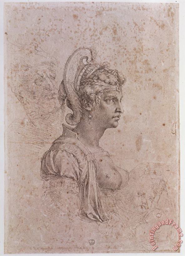 Michelangelo Buonarroti Zenobia Queen of Palmyra Syria Art Print