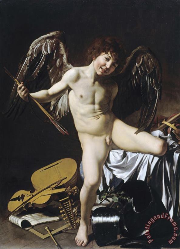 Cupid As Victor painting - Michelangelo Merisi da Caravaggio Cupid As Victor Art Print
