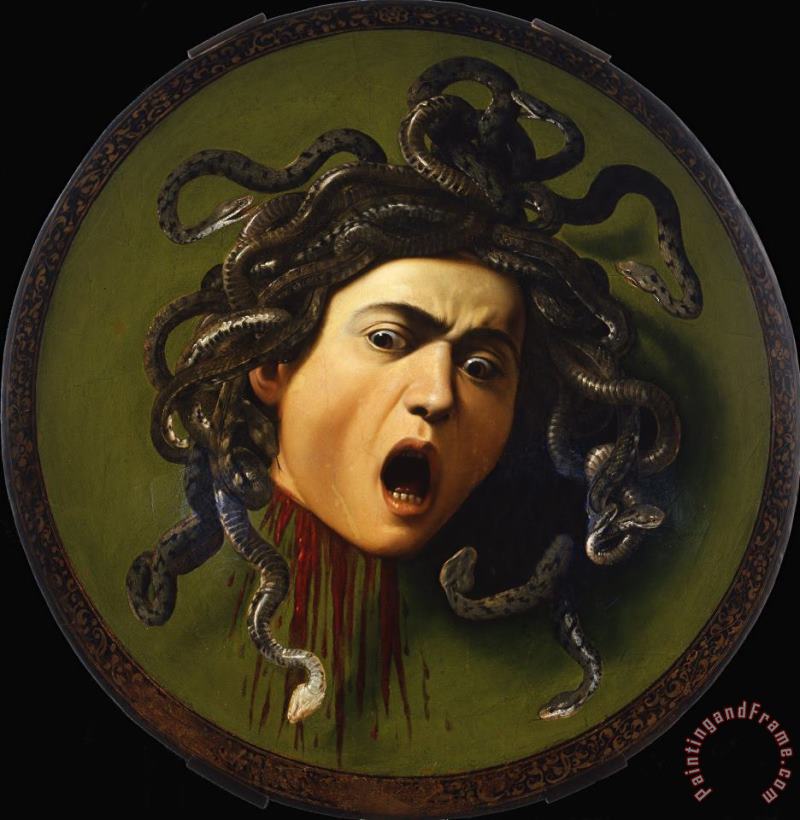 Head of Medusa painting - Michelangelo Merisi da Caravaggio Head of Medusa Art Print