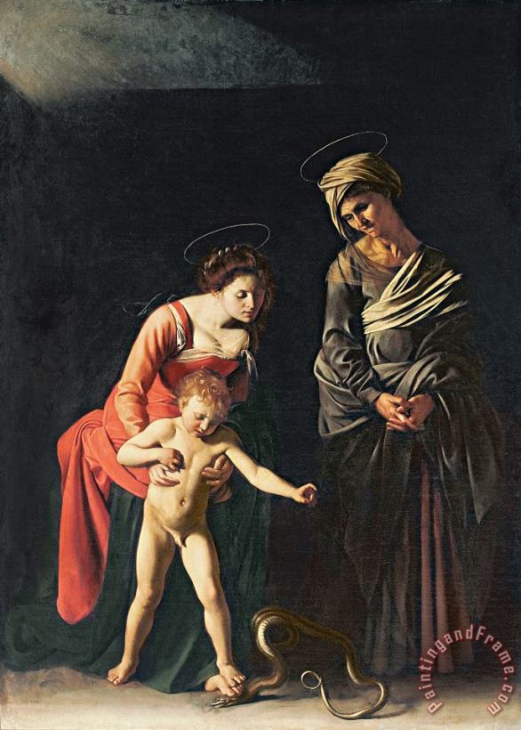 Michelangelo Merisi da Caravaggio Madonna and Child with a Serpent Art Print