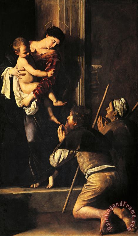 Michelangelo Merisi da Caravaggio Madonna Dei Pellegrini Or Madonna Of Loreto Art Painting
