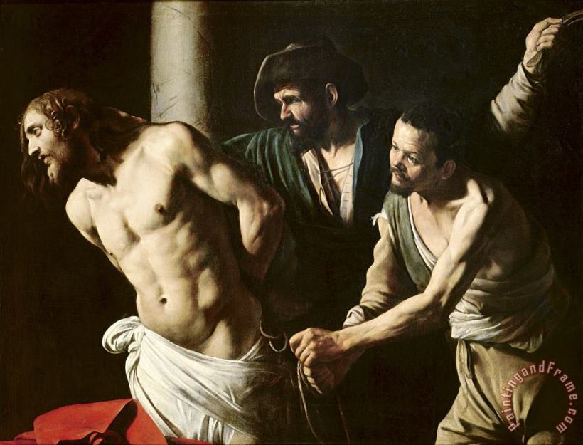 The Flagellation of Christ painting - Michelangelo Merisi da Caravaggio The Flagellation of Christ Art Print