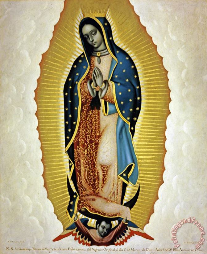 La Virgen De Guadalupe painting - Miguel Cabrera La Virgen De Guadalupe Art Print
