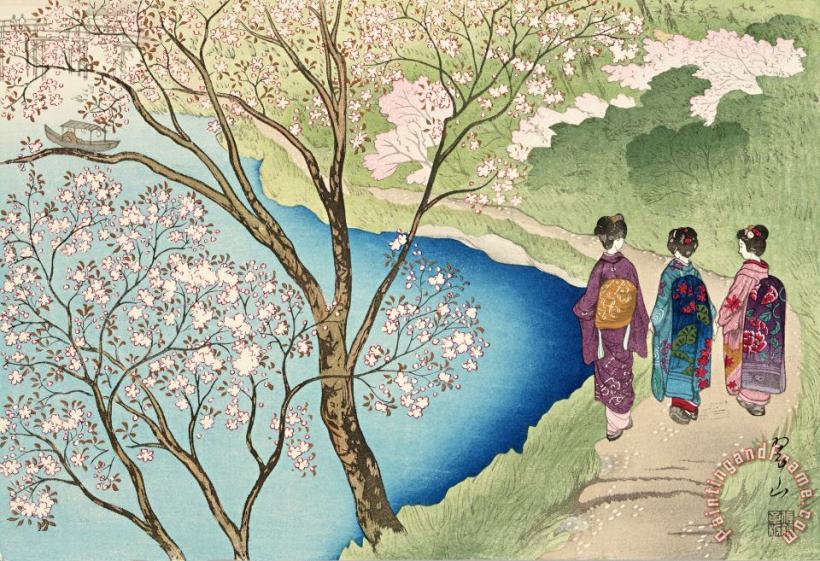Miki Suizan Mt. Arashi in Spring Art Print