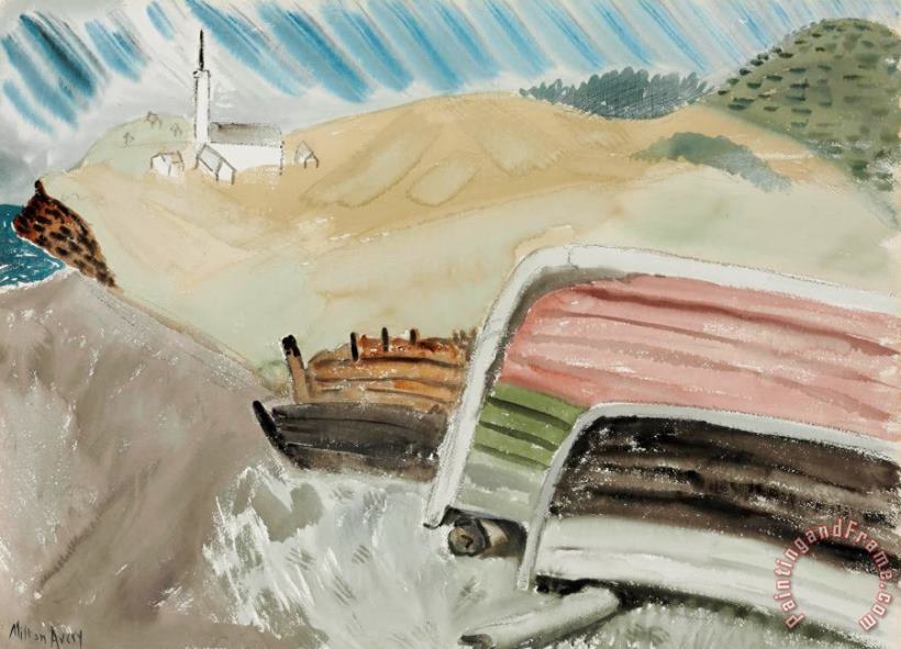 Milton Avery Beached Boats Art Painting