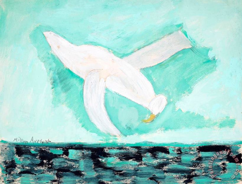 Milton Avery Bird And Choppy Sea, 1960 Art Print