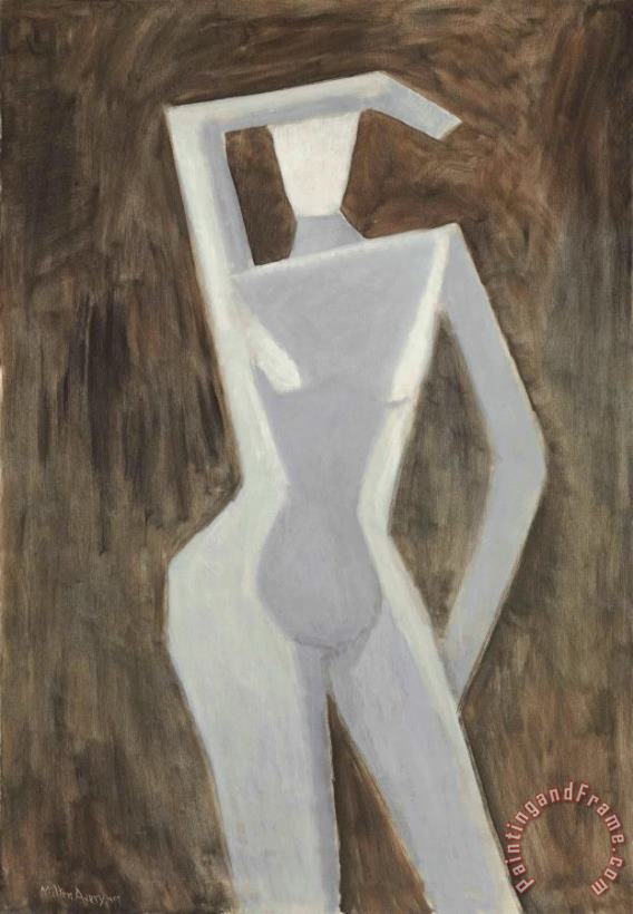Gray Nude, 1957 painting - Milton Avery Gray Nude, 1957 Art Print