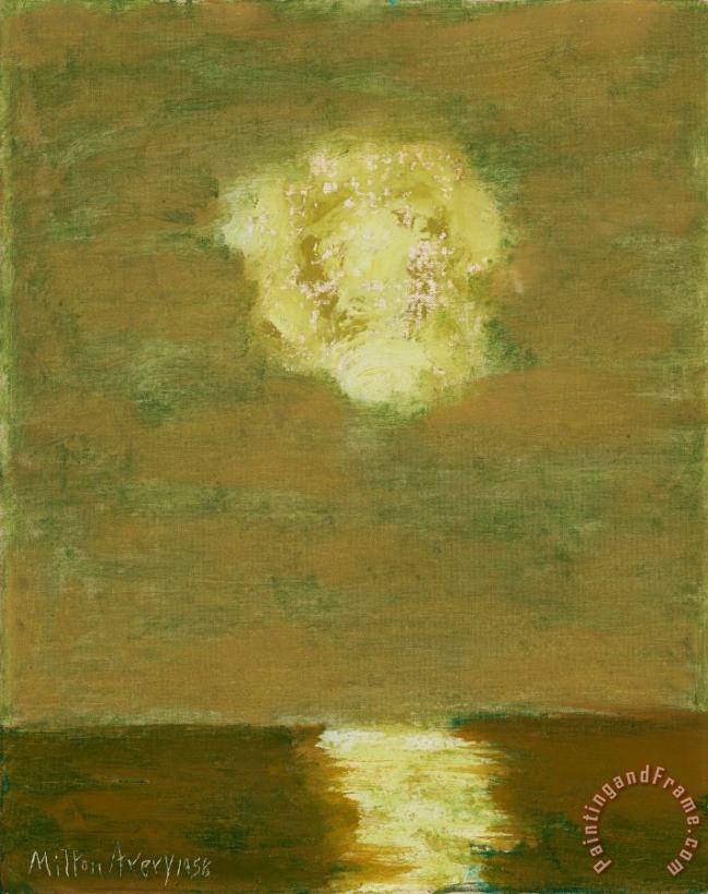 Hazy Sun, 1958 painting - Milton Avery Hazy Sun, 1958 Art Print
