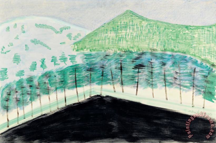 Lake in The Mountains, 1962 painting - Milton Avery Lake in The Mountains, 1962 Art Print
