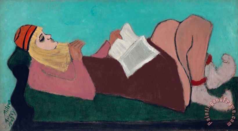 March Relaxed, 1943 painting - Milton Avery March Relaxed, 1943 Art Print