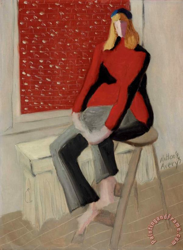 March Seated painting - Milton Avery March Seated Art Print