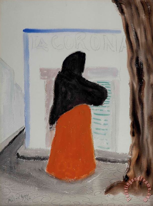 Mexican Woman painting - Milton Avery Mexican Woman Art Print