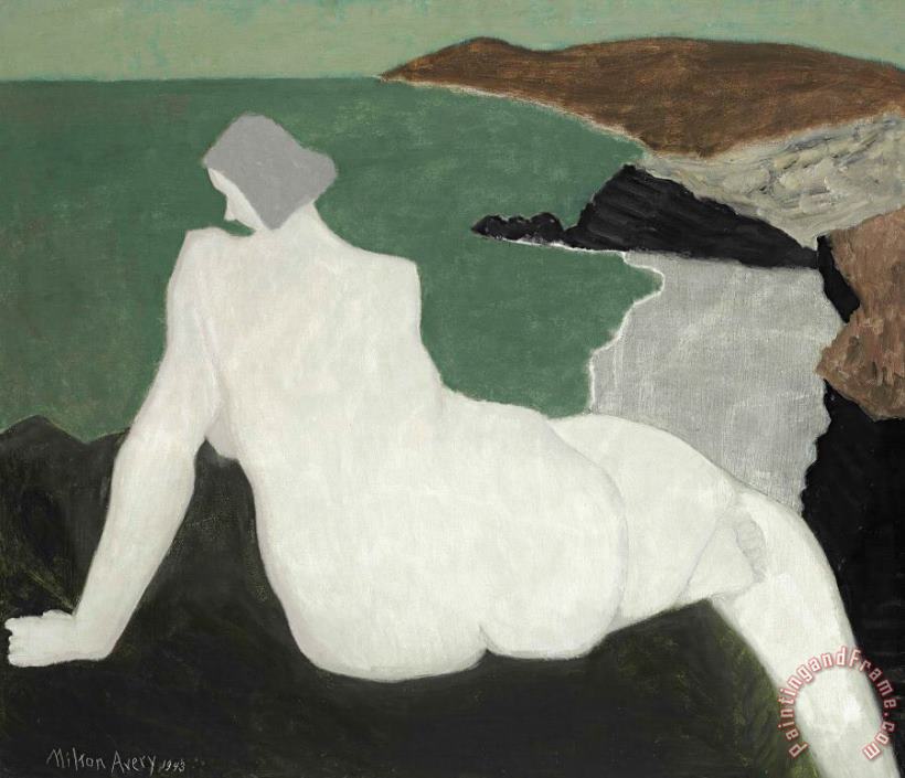 Milton Avery Nude on The Beach, 1943 Art Painting