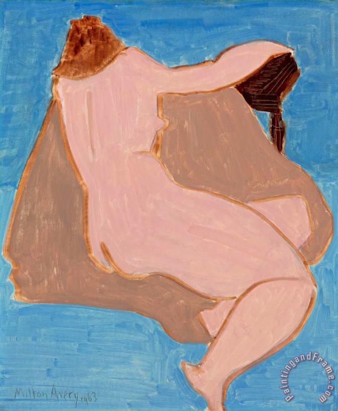 Pink Nude painting - Milton Avery Pink Nude Art Print