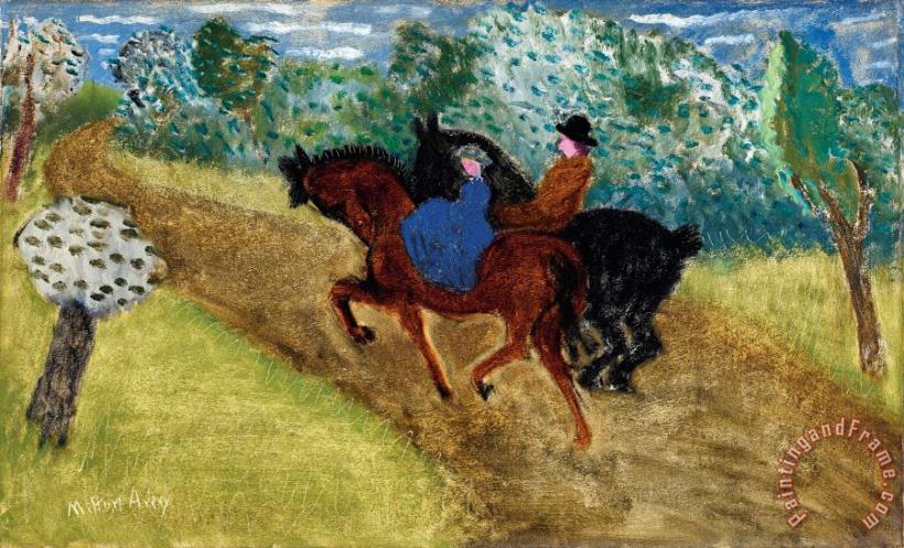 Milton Avery Riders, 1929 Art Painting