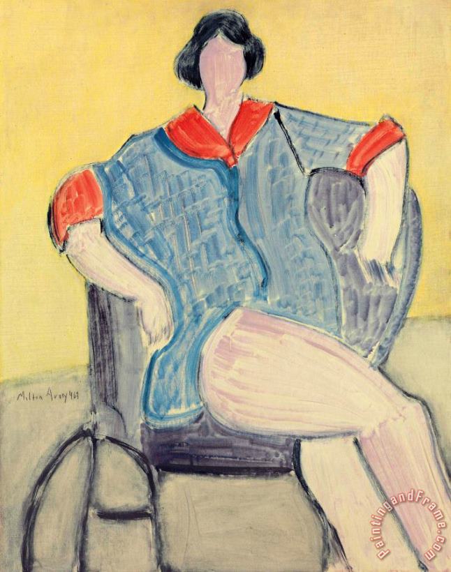 Milton Avery Seated Woman, 1963 Art Print