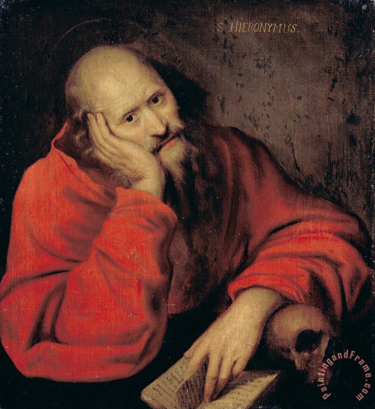 St Jerome painting - Monogrammist I.C. St Jerome Art Print