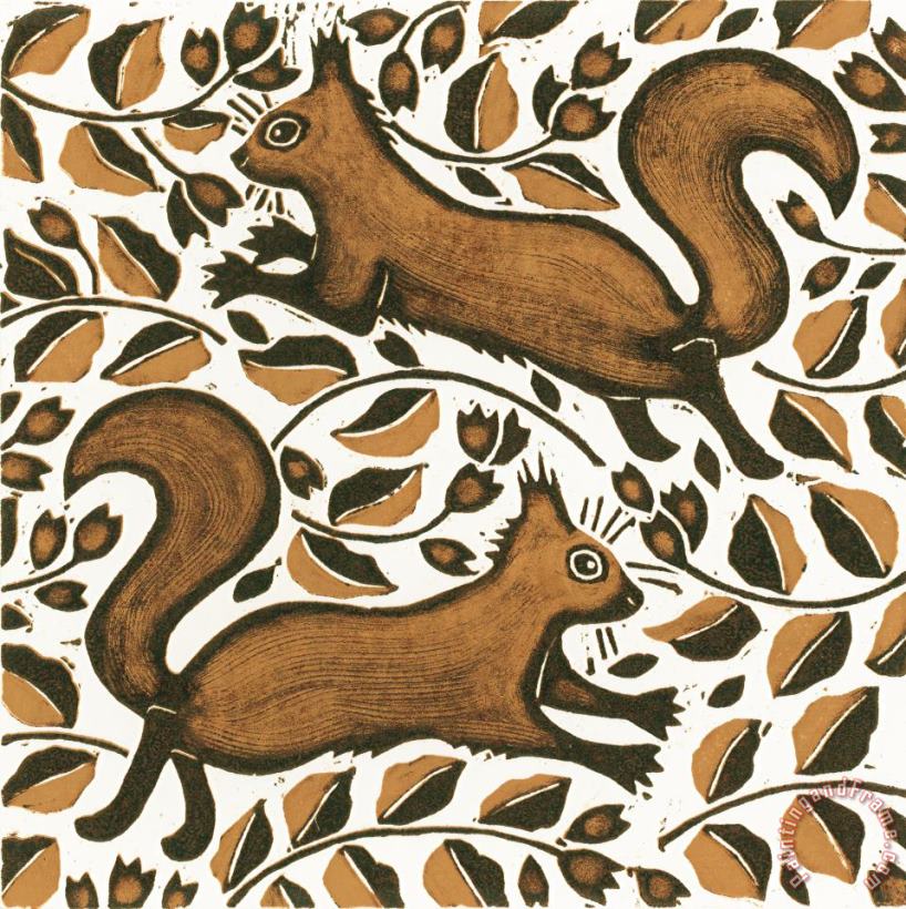Nat Morley Beechnut Squirrels Art Painting