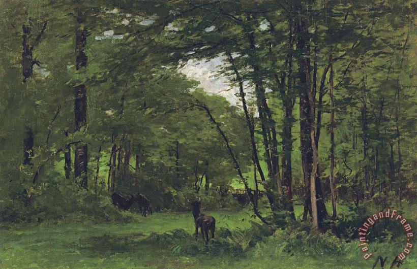 Forest of Fontainebleau painting - Nathaniel Hone Forest of Fontainebleau Art Print