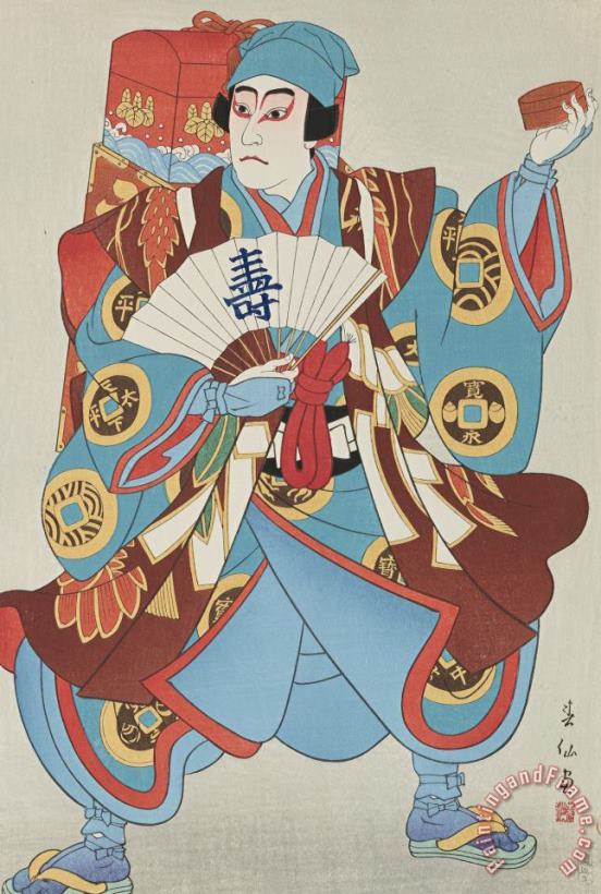 Natori Shunsen Ichikawa Sansho As a Sweetmeat Pedlar Art Painting