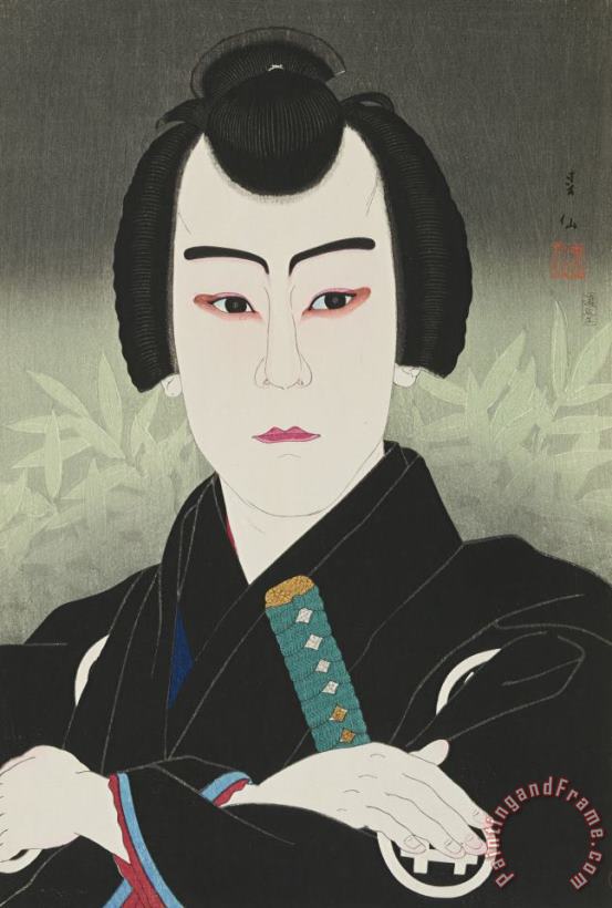 Natori Shunsen Ichikawa Sumizo VI As Shirai Gonpachi Art Painting