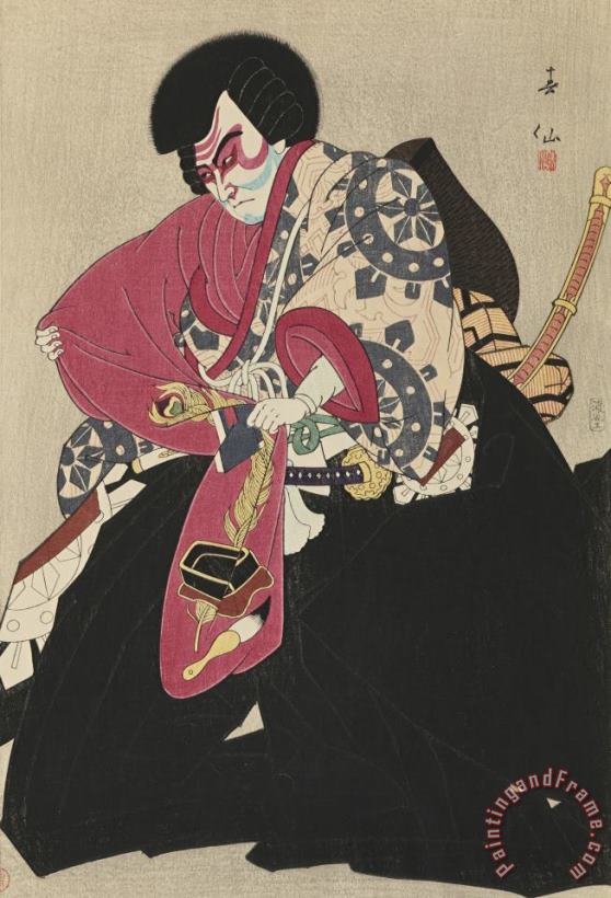 Natori Shunsen Kataoka Ichizo As Benkei Art Painting