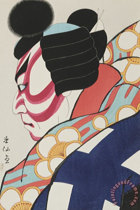 Natori Shunsen Matsumoto Koshiro VII As Umeomaru Art Painting