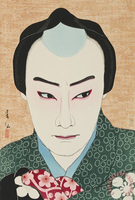 Natori Shunsen Nakamura Ganjiro As Tojuro Art Painting