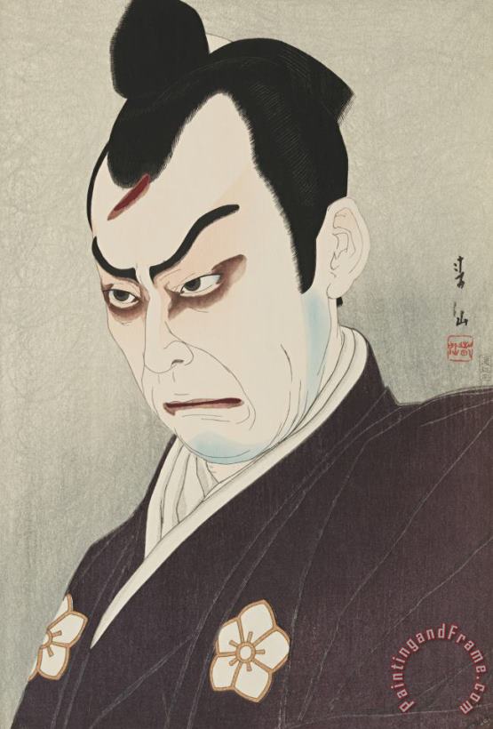 Nakamura Kichiyemon in The Role of Mitsuhide painting - Natori Shunsen Nakamura Kichiyemon in The Role of Mitsuhide Art Print