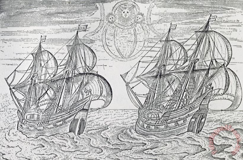 Netherlandish School Arctic Phenomena From Gerrit De Veer S Description Of His Voyages Amsterdam 1600 Art Painting
